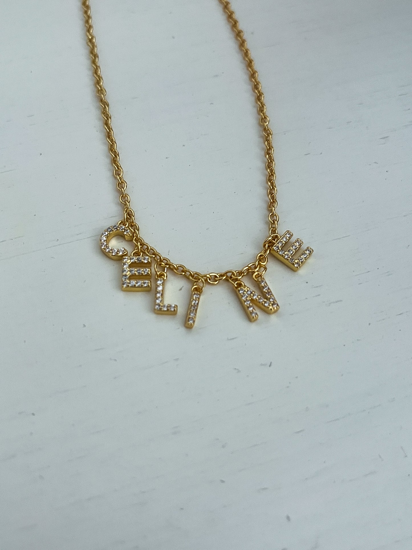 Celia Lettered Necklace